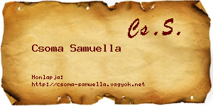 Csoma Samuella névjegykártya